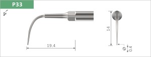 Xpedent Perio eP33, Ultraschallspitze, geeignet für die Verwendung mit EMS, 1 Stück
