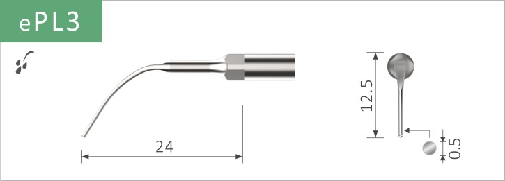 Xpedent Perio Cleaning ePL3, Ultraschallspitze, geeignet für die Verwendung mit EMS, 1 Stück