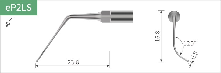 Xpedent Perio eP2LS, Ultraschallspitze, geeignet für die Verwendung mit EMS, 1 Stück